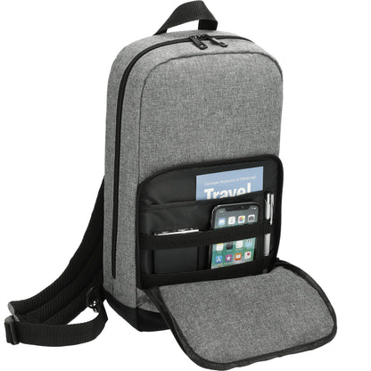 Gray Graphite Deluxe Recycled Sling Backpack