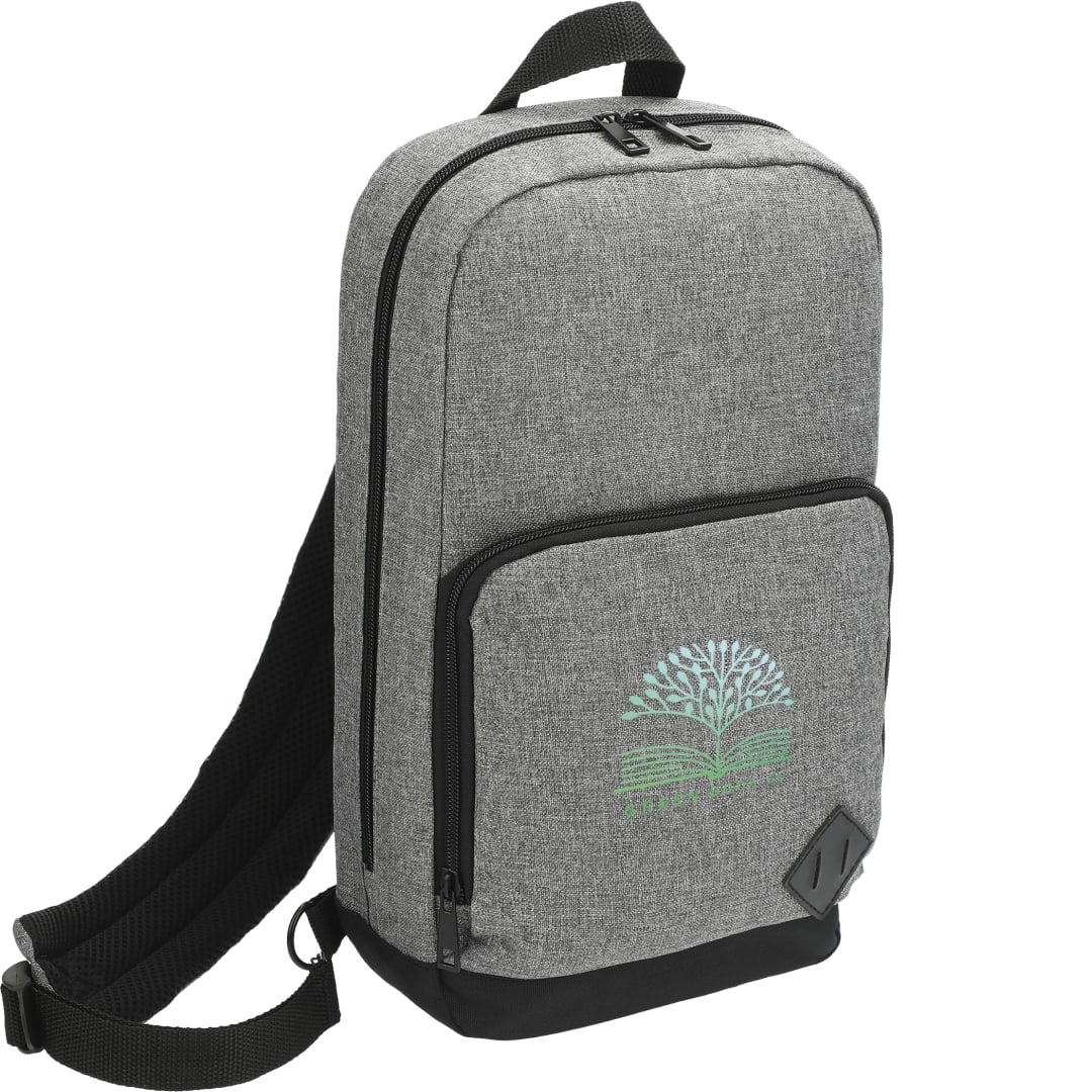 Gray Graphite Deluxe Recycled Sling Backpack