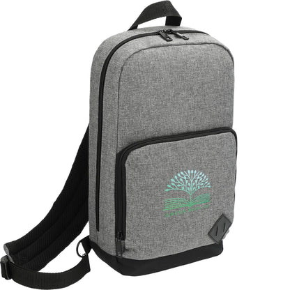 Gray Graphite Deluxe Recycled Sling Backpack