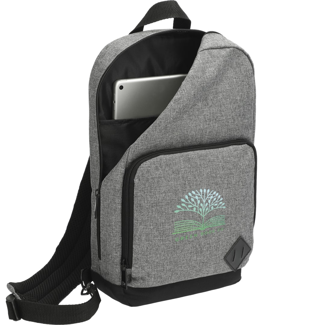 Gray Graphite Deluxe Recycled Sling Backpack