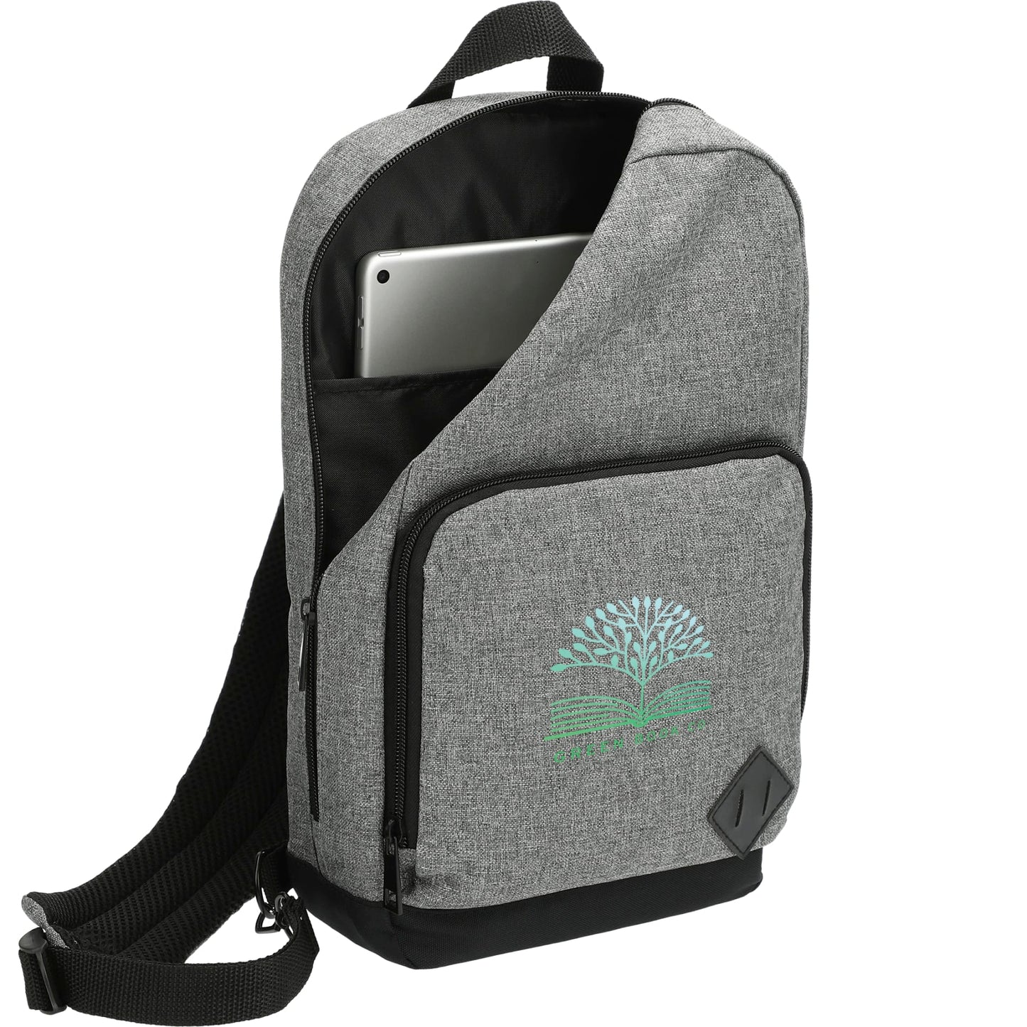 Gray Graphite Deluxe Recycled Sling Backpack