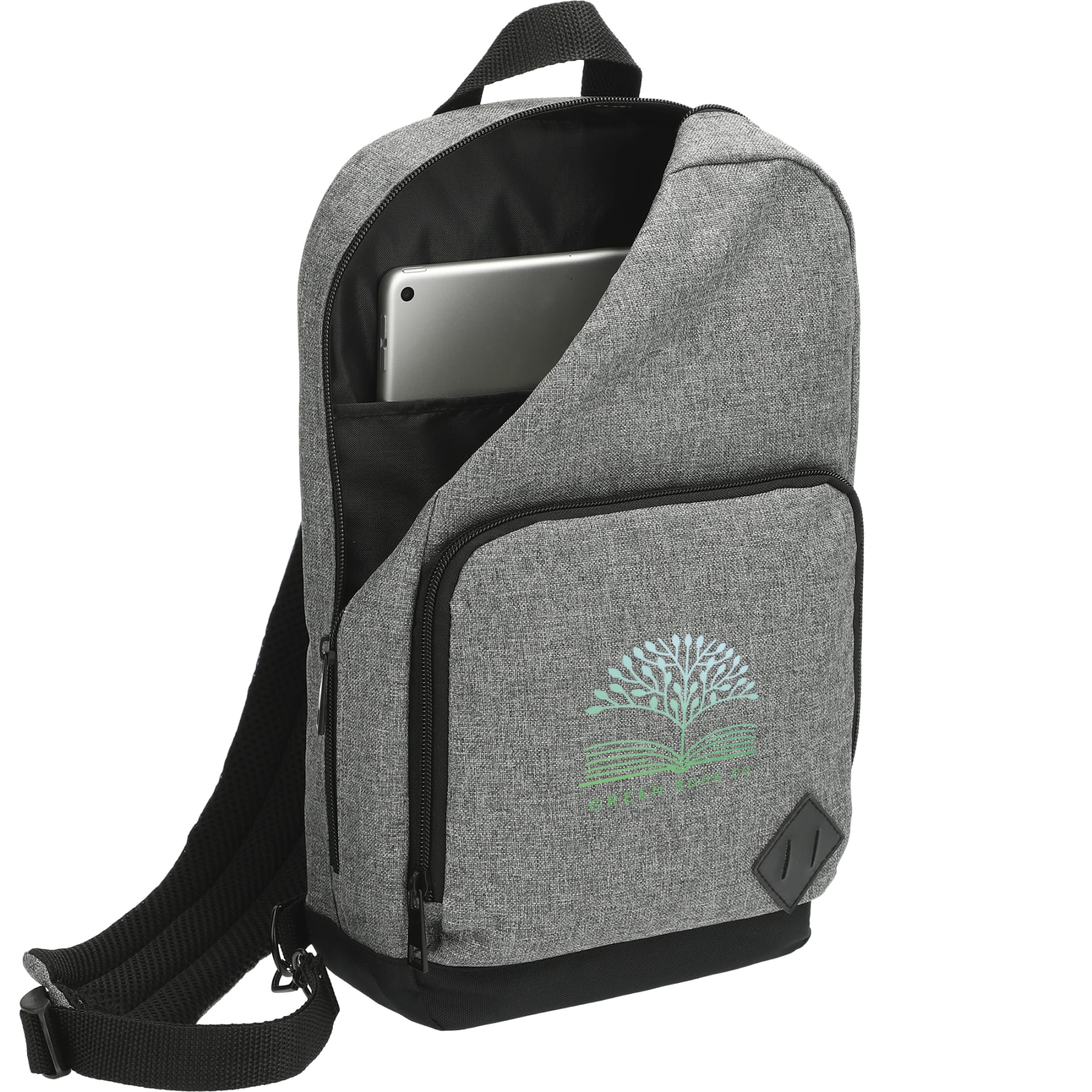 Gray Graphite Deluxe Recycled Sling Backpack
