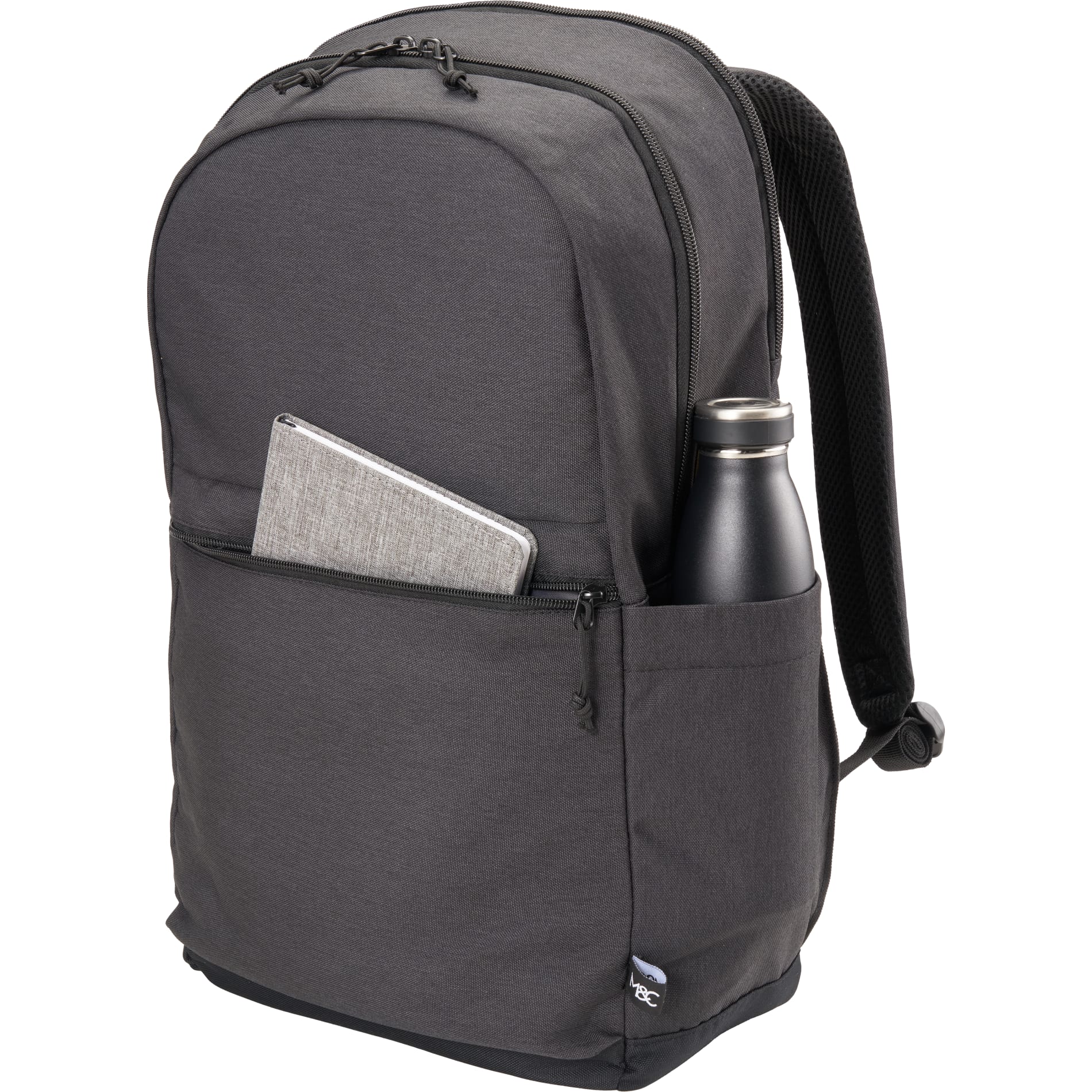 Gray Merchant & Craft Recycled 17" Laptop Backpack plain