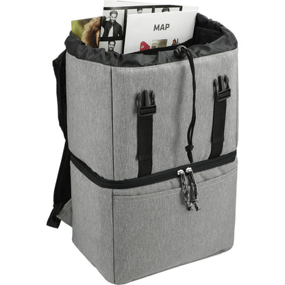 Gray Merchant & Craft Revive Recycled Backpack Cooler plain