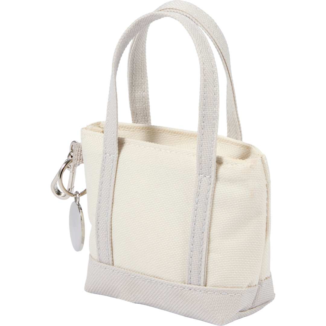 Gray Mini Tote Bag Charm plain