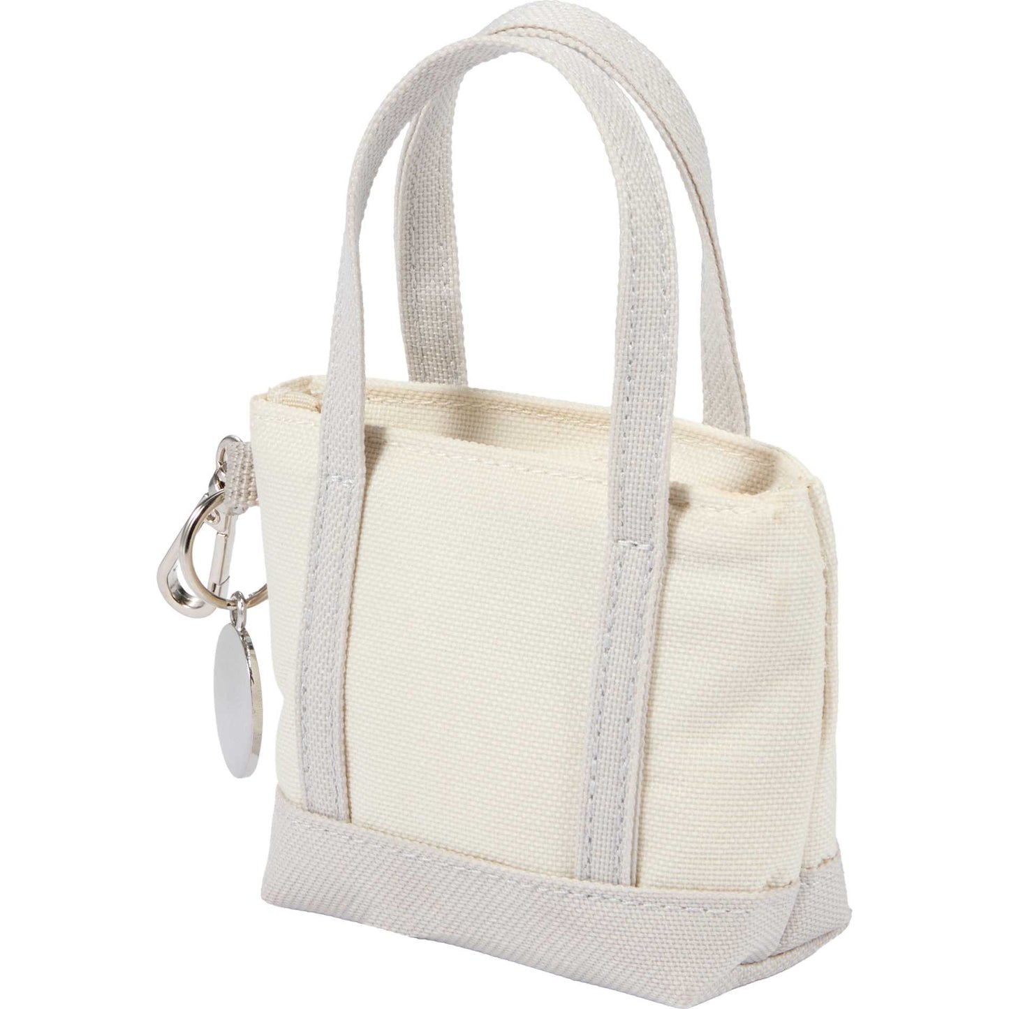 Gray Mini Tote Bag Charm plain