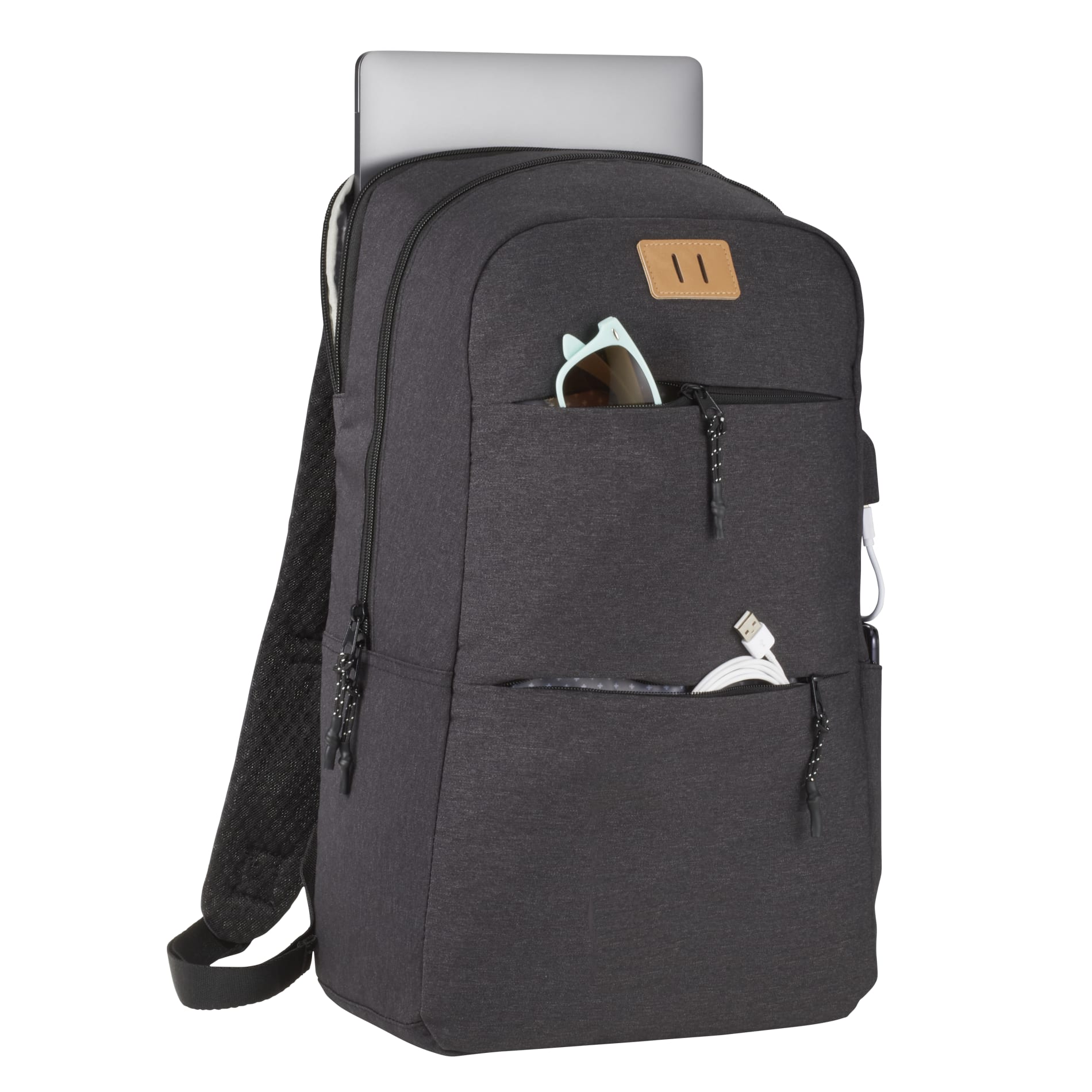 Gray NBN Linden 15" Computer Backpack plain