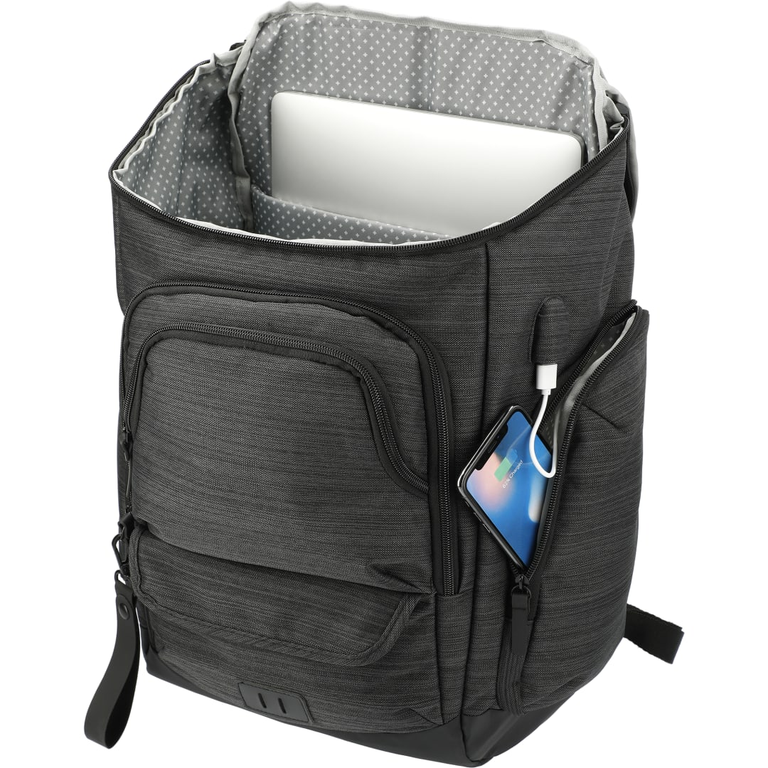 Gray NBN Whitby 15" Computer Backpack w/ USB Port plain