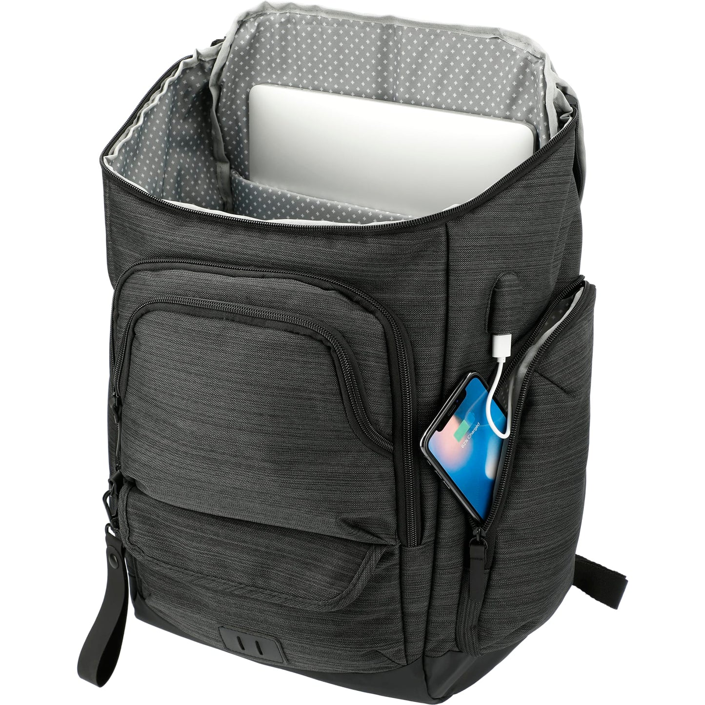 Gray NBN Whitby 15" Computer Backpack w/ USB Port plain