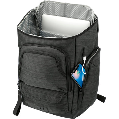 Gray NBN Whitby 15" Computer Backpack w/ USB Port plain