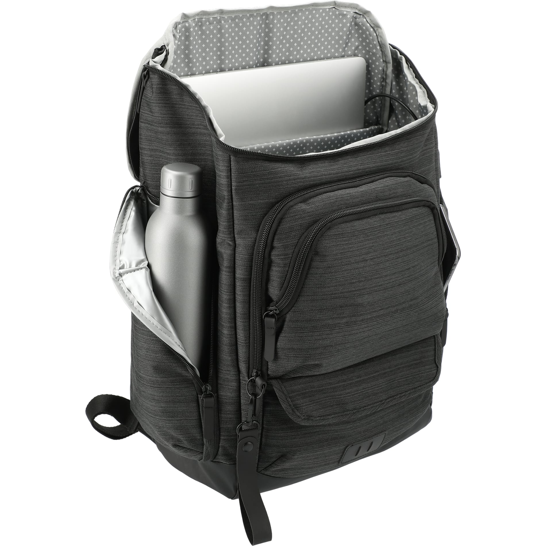 Gray NBN Whitby 15" Computer Backpack w/ USB Port plain