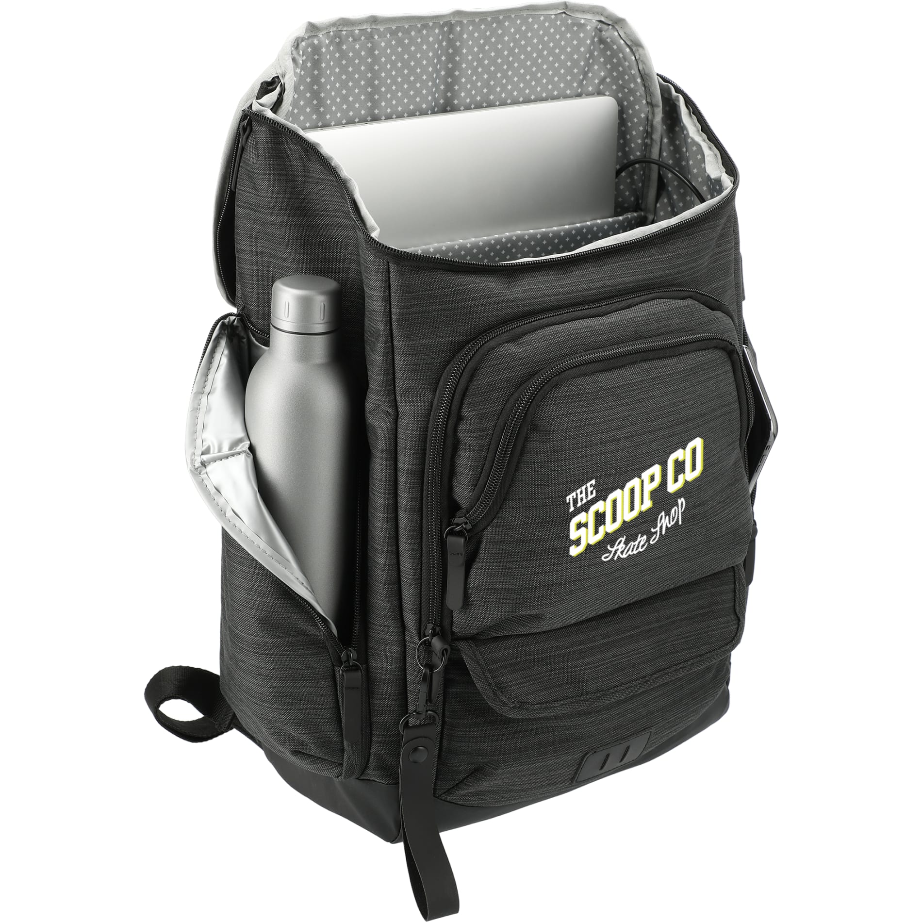 Gray NBN Whitby 15" Computer Backpack w/ USB Port