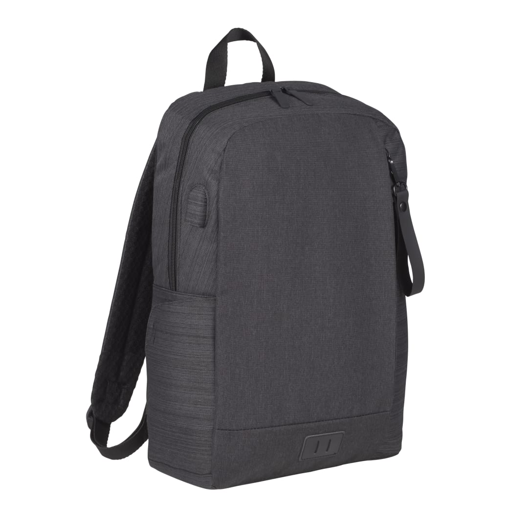 Gray NBN Whitby Slim 15" Computer Backpack w/ USB Port plain