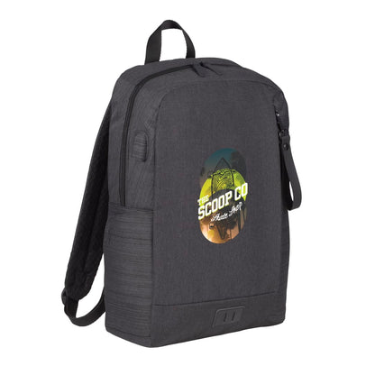 Gray NBN Whitby Slim 15" Computer Backpack w/ USB Port