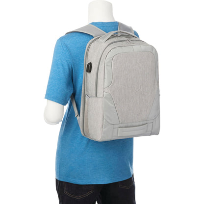 Gray Overland 17" TSA Computer Backpack w/ USB Port plain