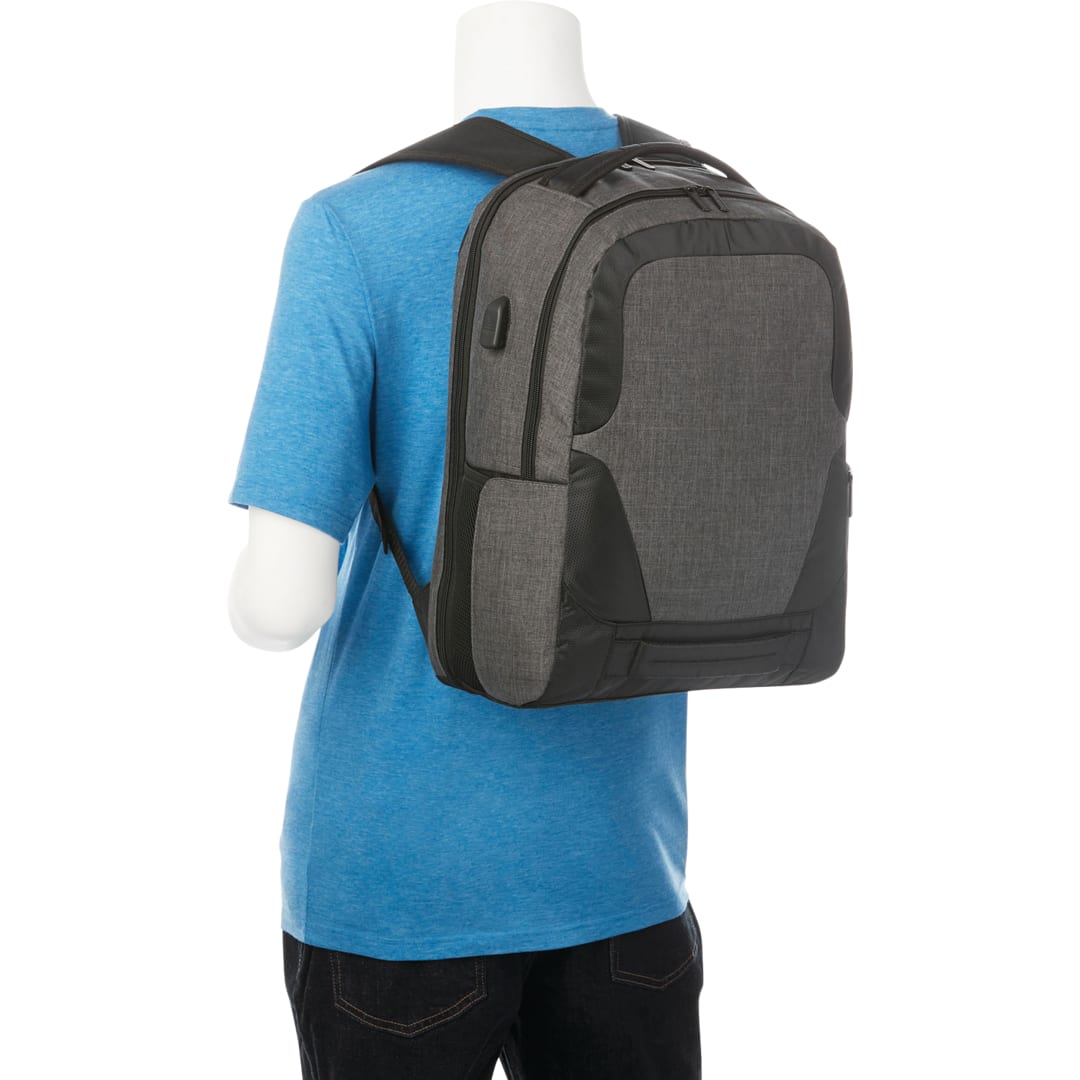 Gray Overland 17" TSA Computer Backpack w/ USB Port plain