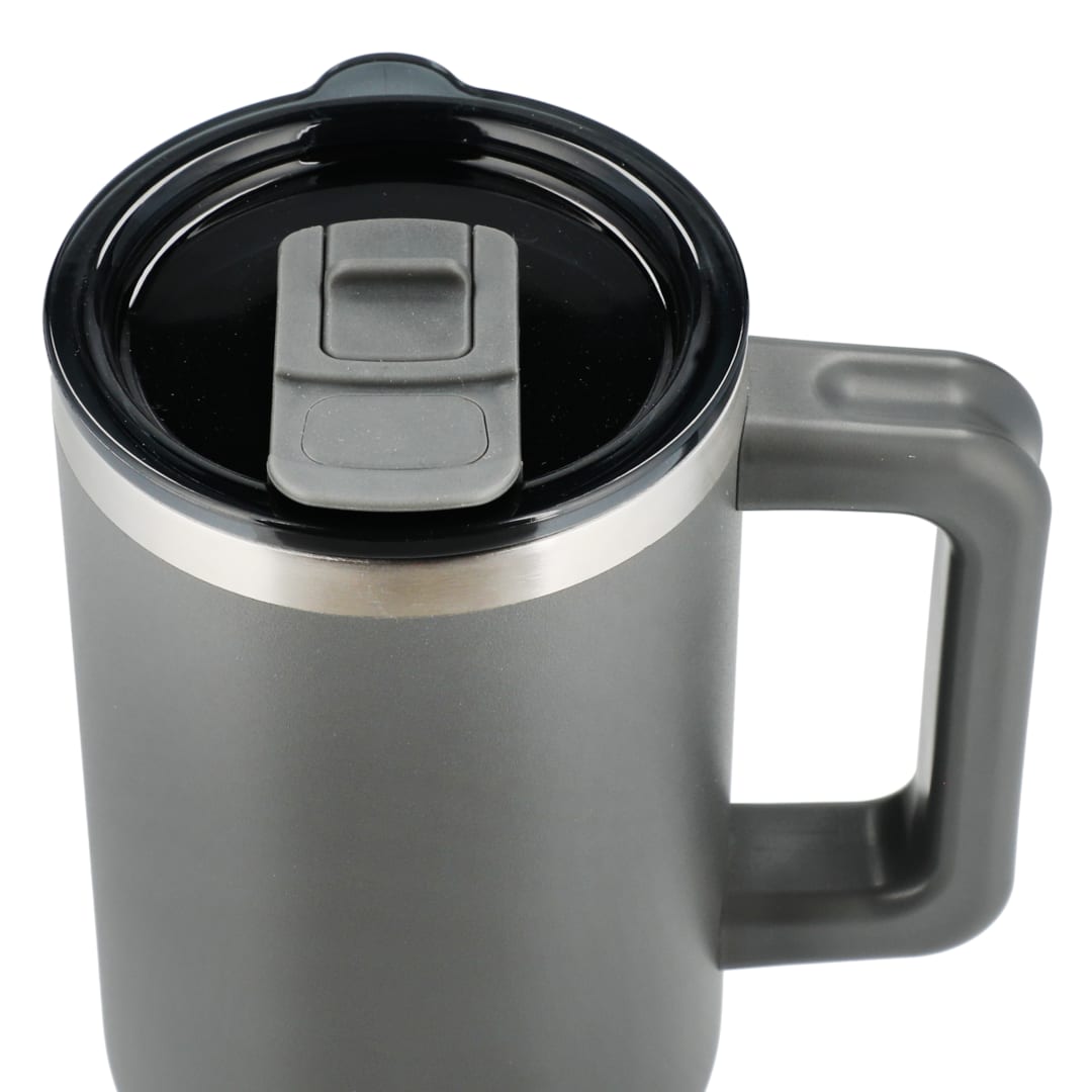 Gray Pinnacle Recycled Travel Tumbler with Straw 40oz plain