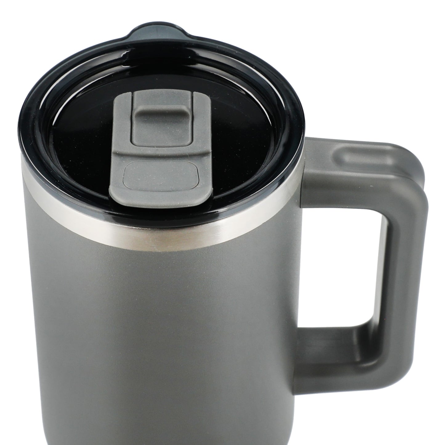Gray Pinnacle Recycled Travel Tumbler with Straw 40oz plain