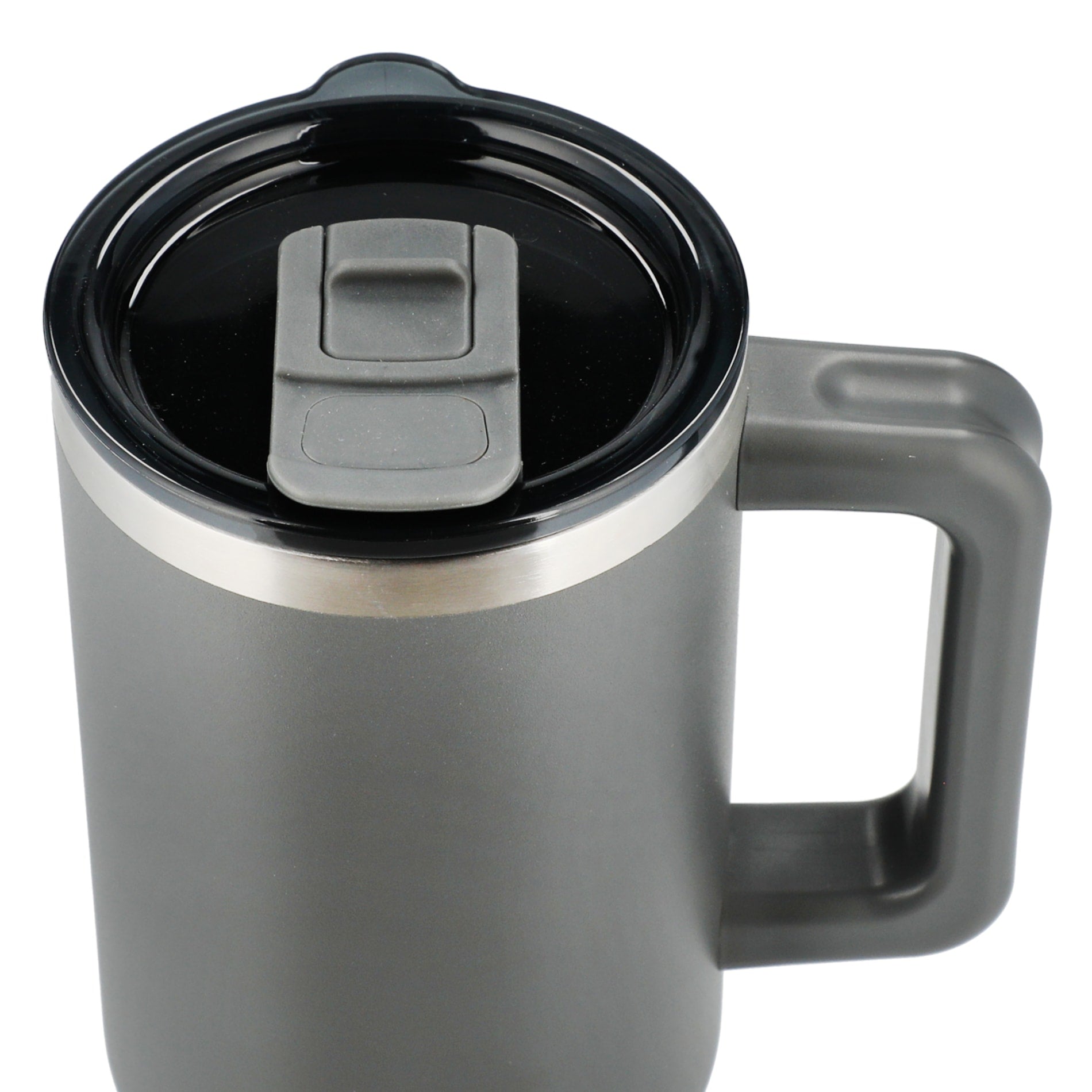 Gray Pinnacle Recycled Travel Tumbler with Straw 40oz plain