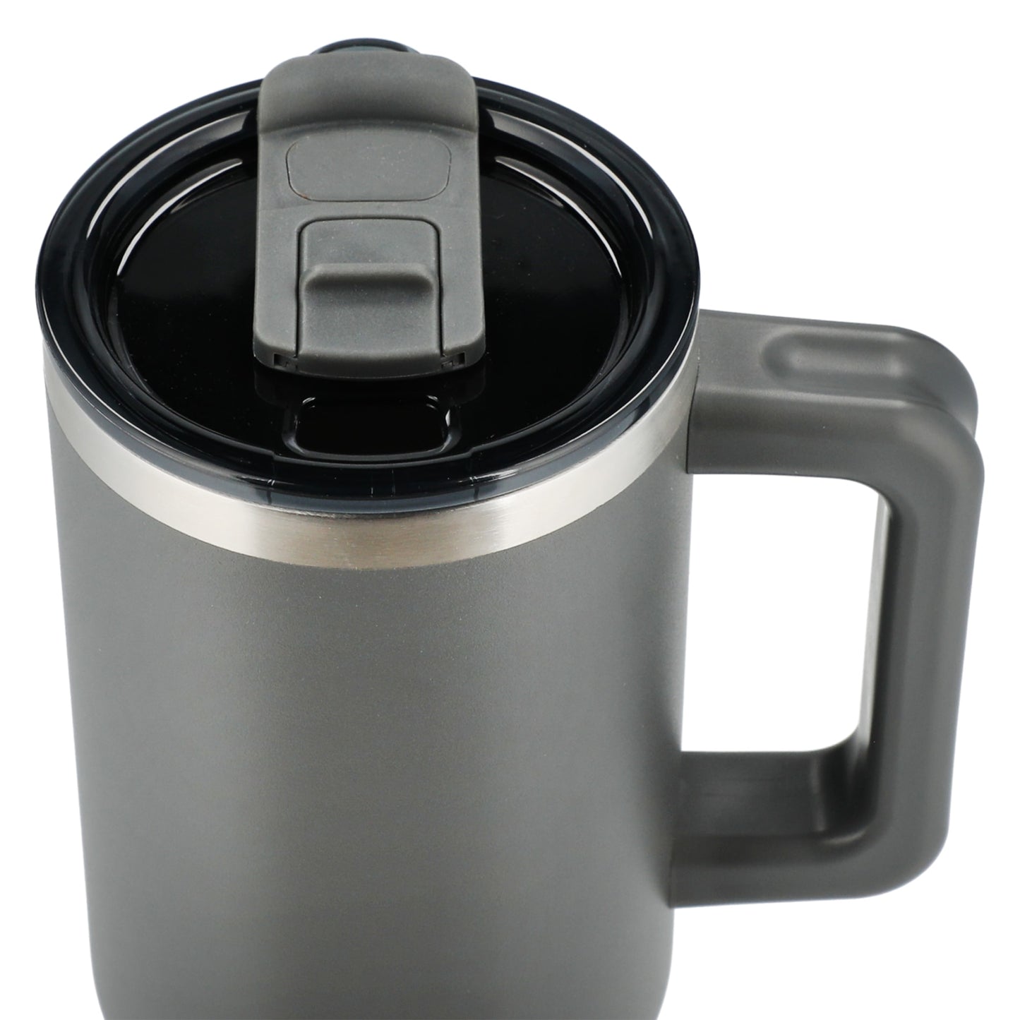Gray Pinnacle Recycled Travel Tumbler with Straw 40oz plain