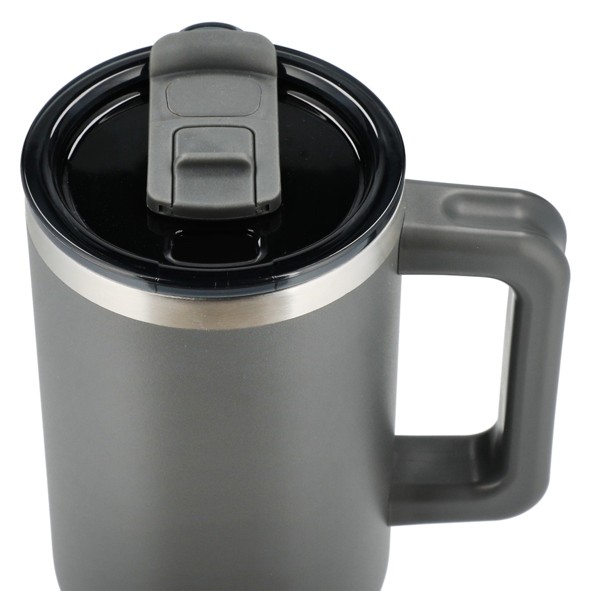 Gray Pinnacle Recycled Travel Tumbler with Straw 40oz plain