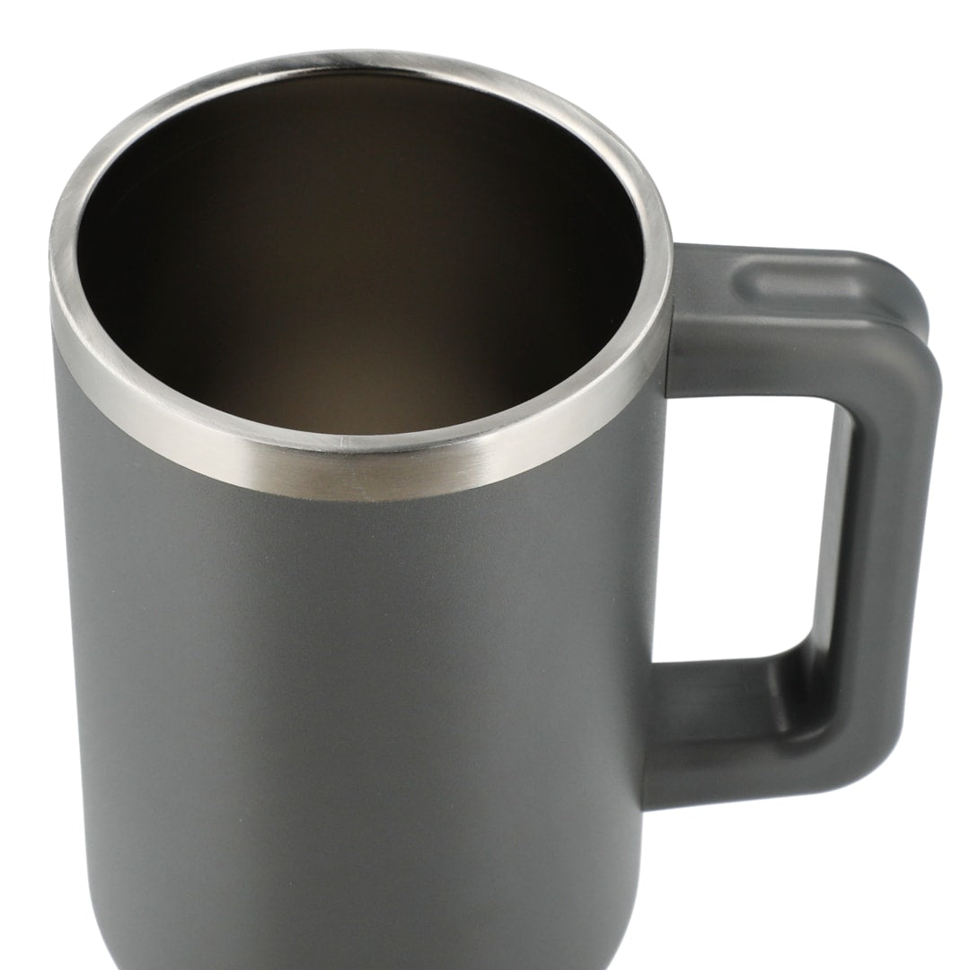 Gray Pinnacle Recycled Travel Tumbler with Straw 40oz plain