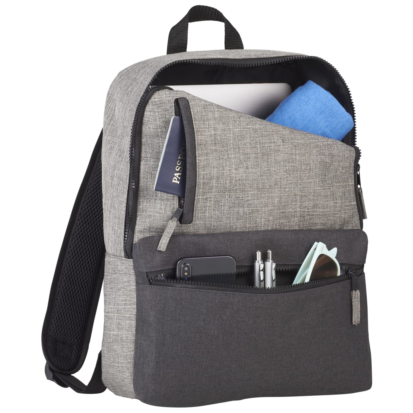 Gray Reclaim Recycled 15" Computer Backpack plain