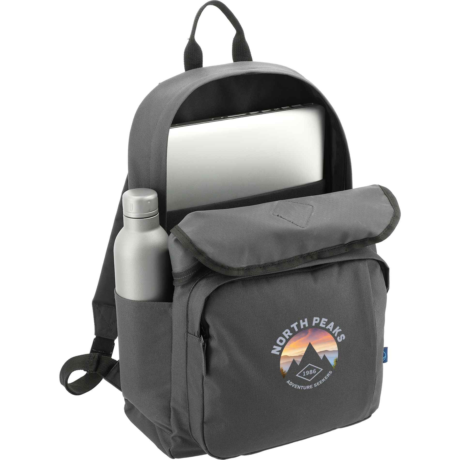 Gray Repreve® Ocean Everyday 15" Computer Backpack