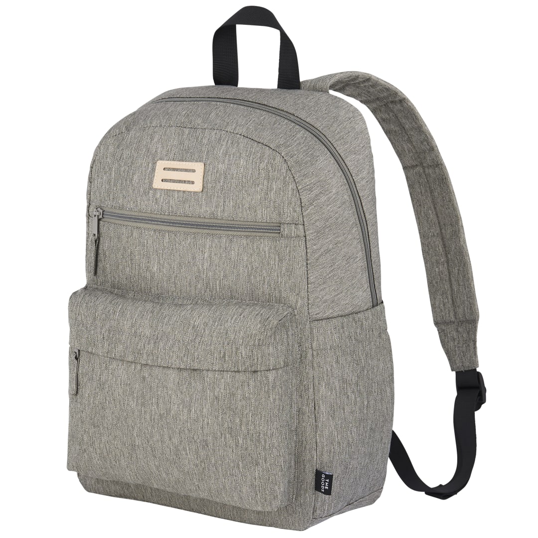 Gray THE GOODS™ Recycled 15" Laptop Backpack plain