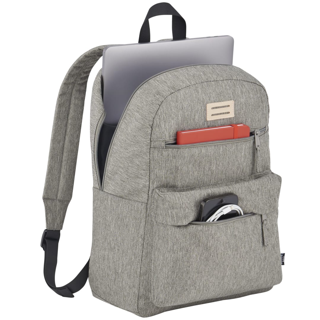 Gray THE GOODS™ Recycled 15" Laptop Backpack plain