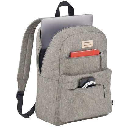 Gray THE GOODS™ Recycled 15" Laptop Backpack plain