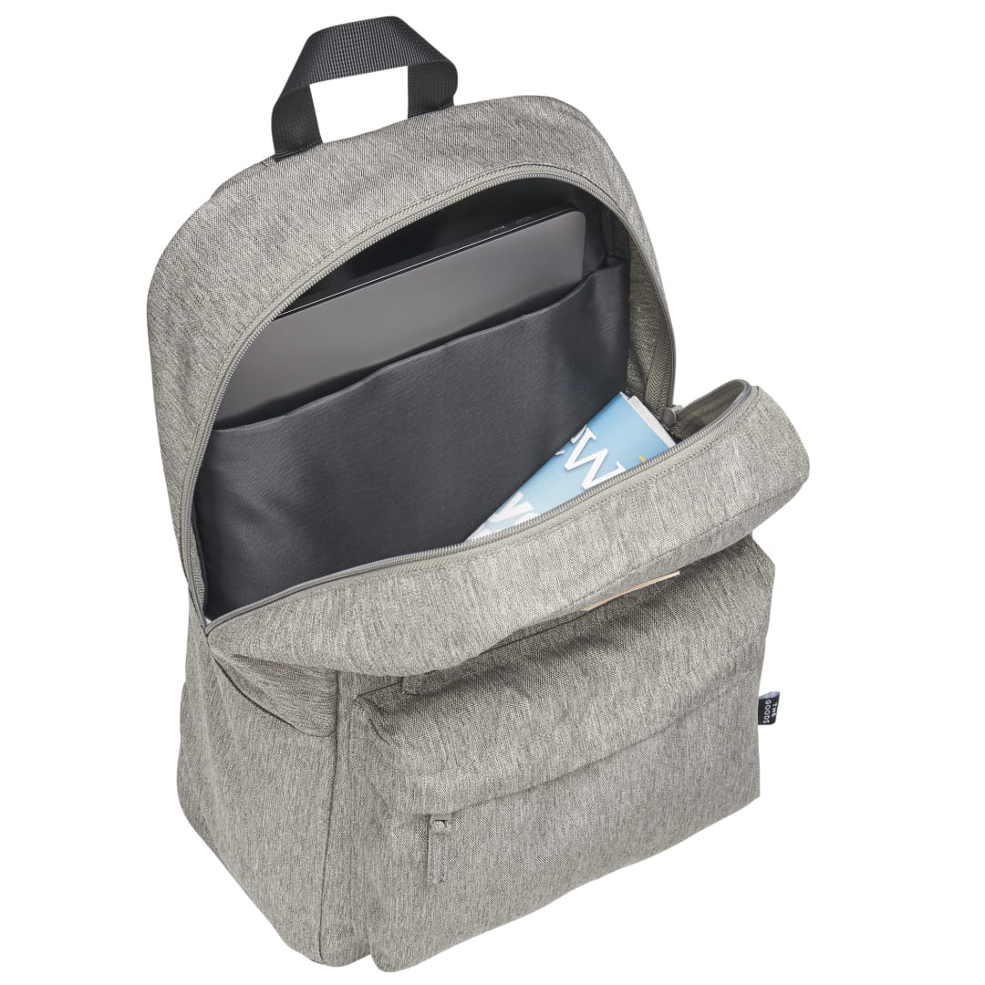 Gray THE GOODS™ Recycled 15" Laptop Backpack plain