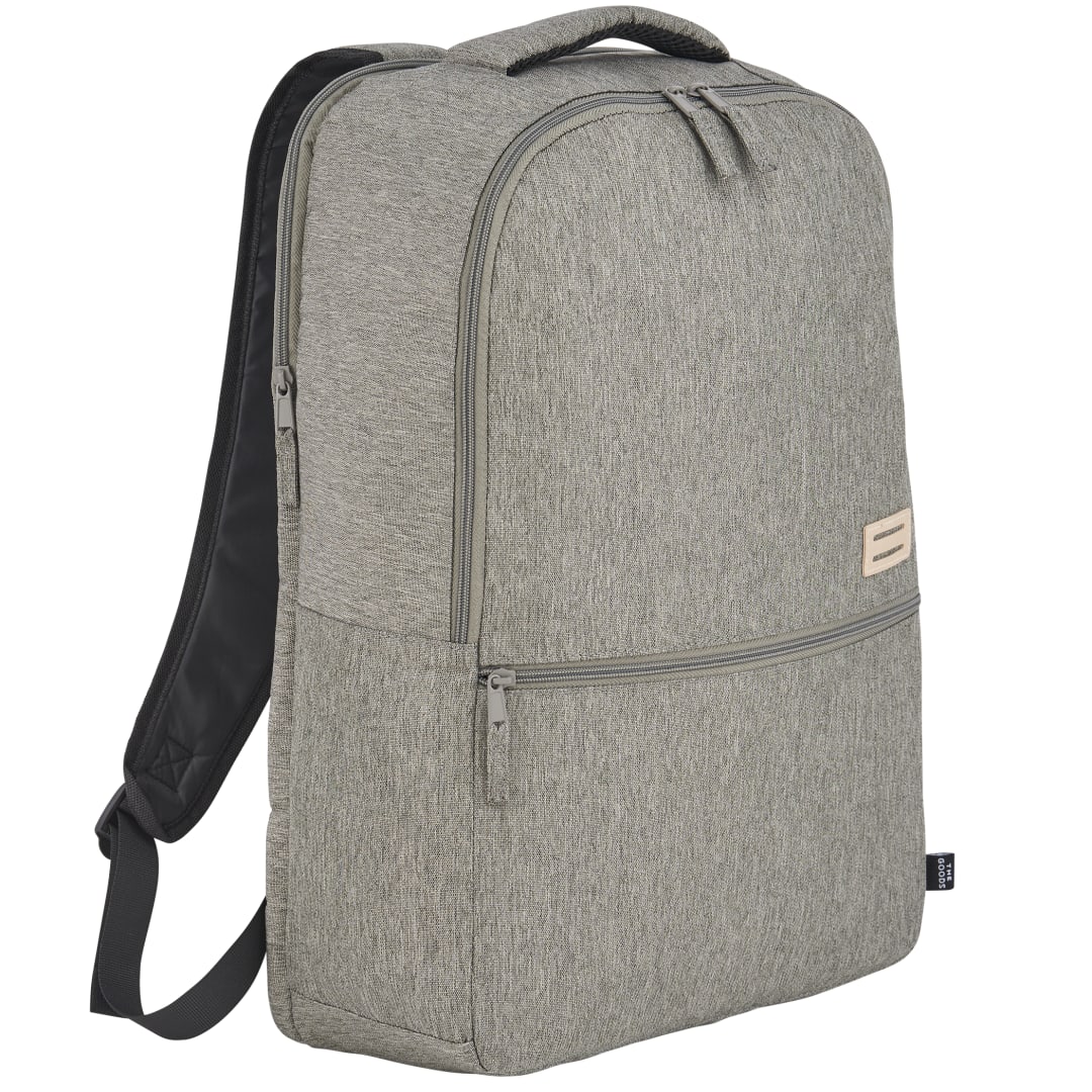 Gray THE GOODS™ Recycled 17" Laptop Backpack plain