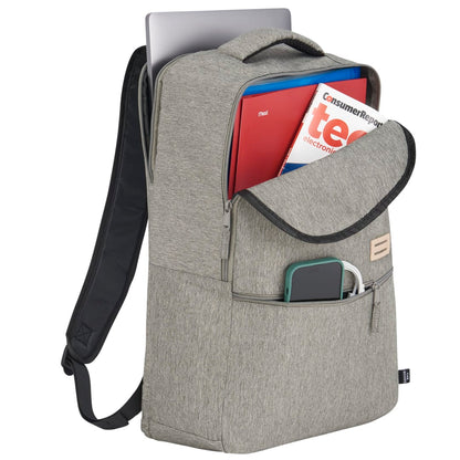 Gray THE GOODS™ Recycled 17" Laptop Backpack plain