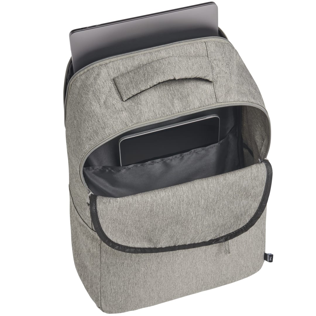 Gray THE GOODS™ Recycled 17" Laptop Backpack plain