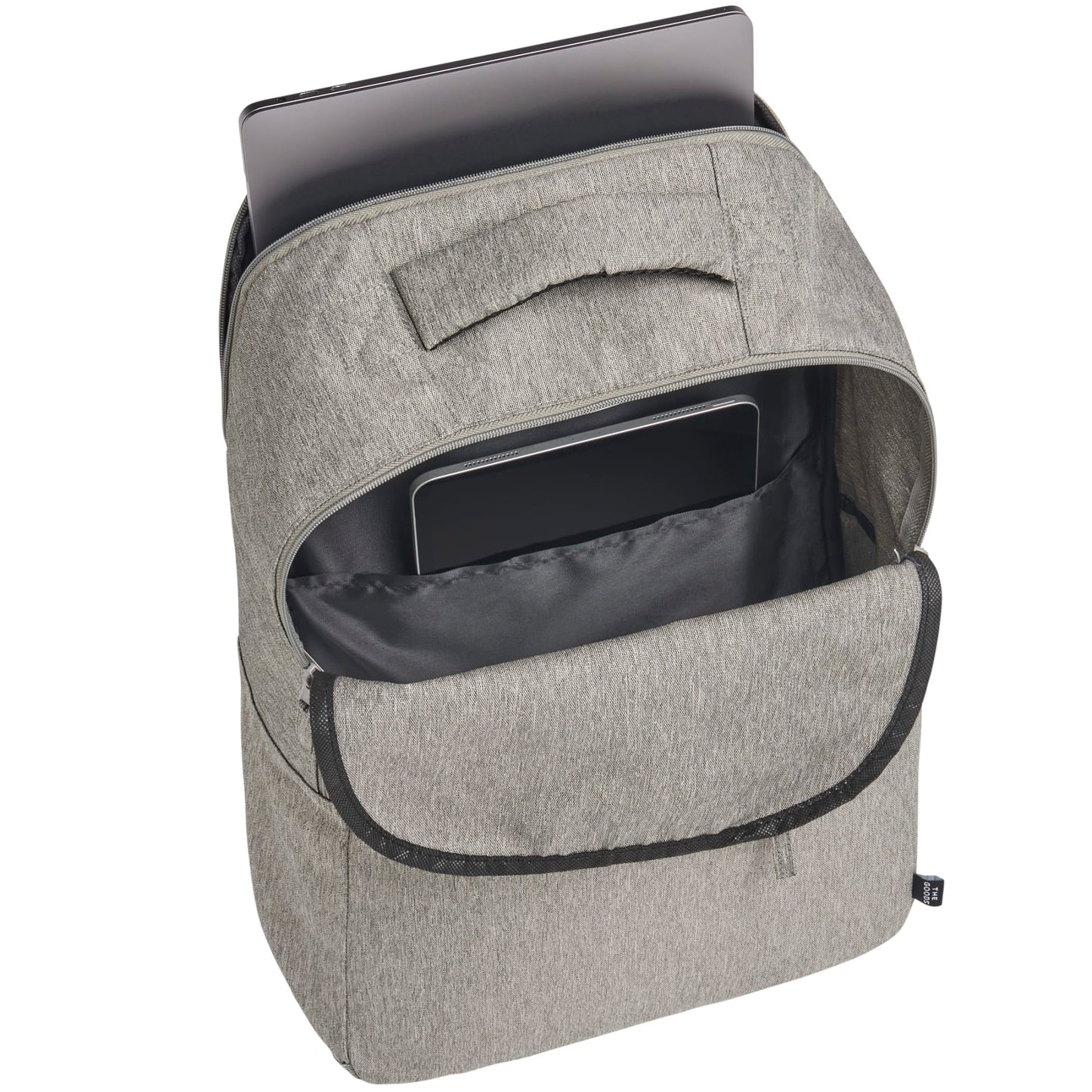 Gray THE GOODS™ Recycled 17" Laptop Backpack plain