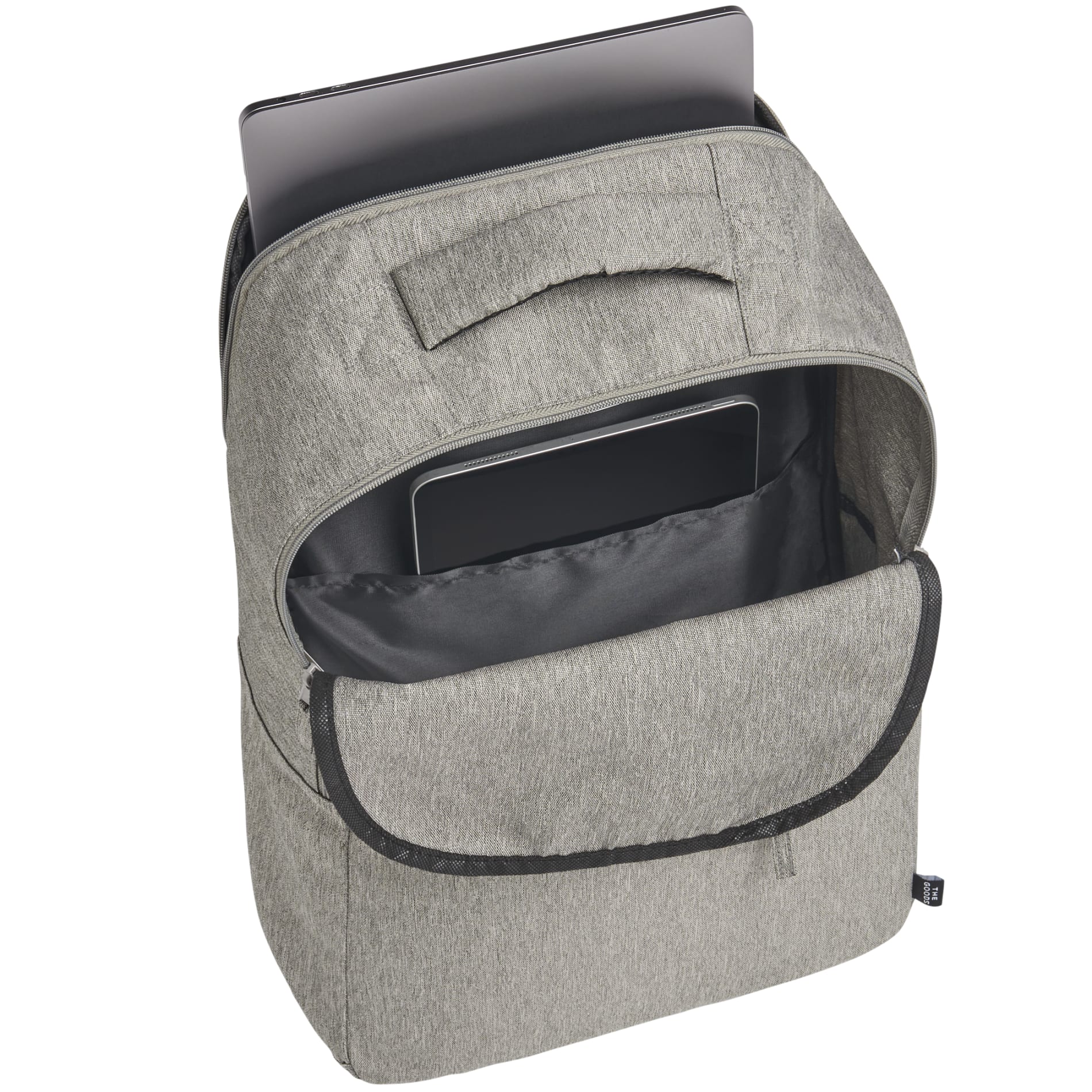 Gray THE GOODS™ Recycled 17" Laptop Backpack plain