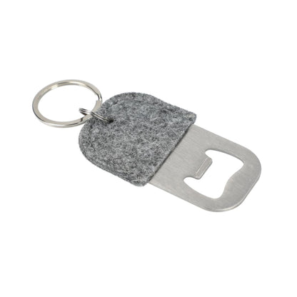 Gray THE GOODS™ Recycled Felt Bottle Opener plain