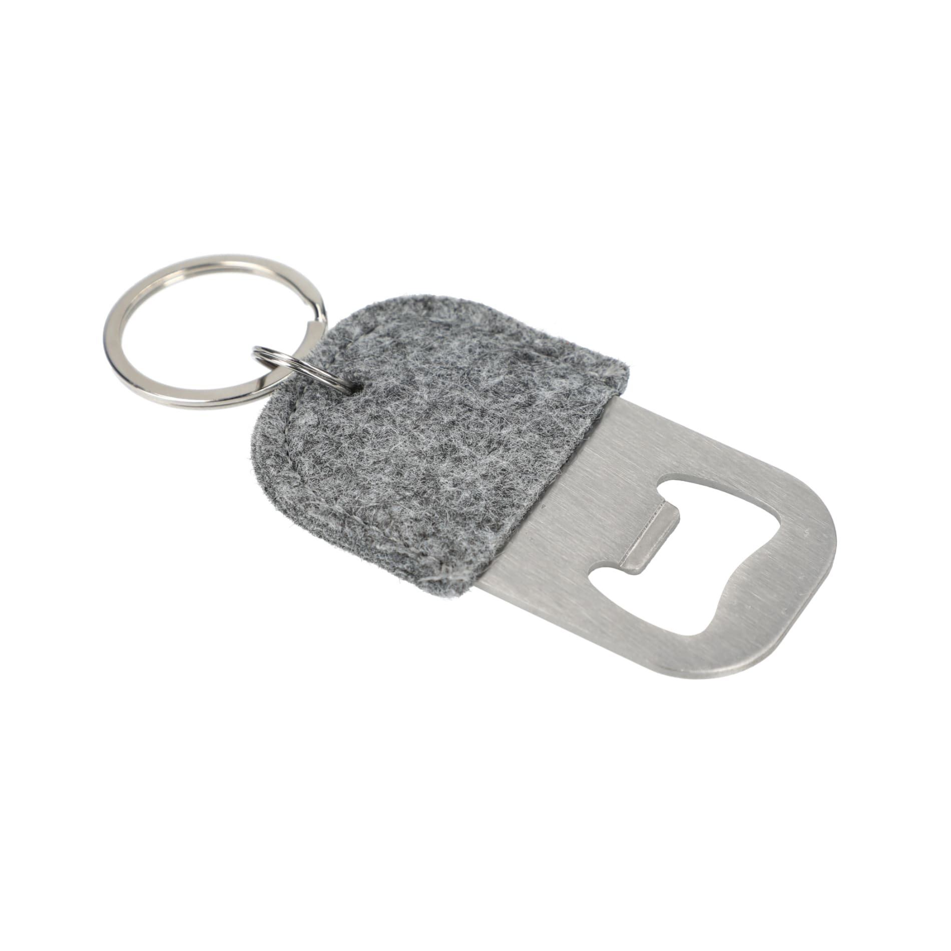 Gray THE GOODS™ Recycled Felt Bottle Opener plain
