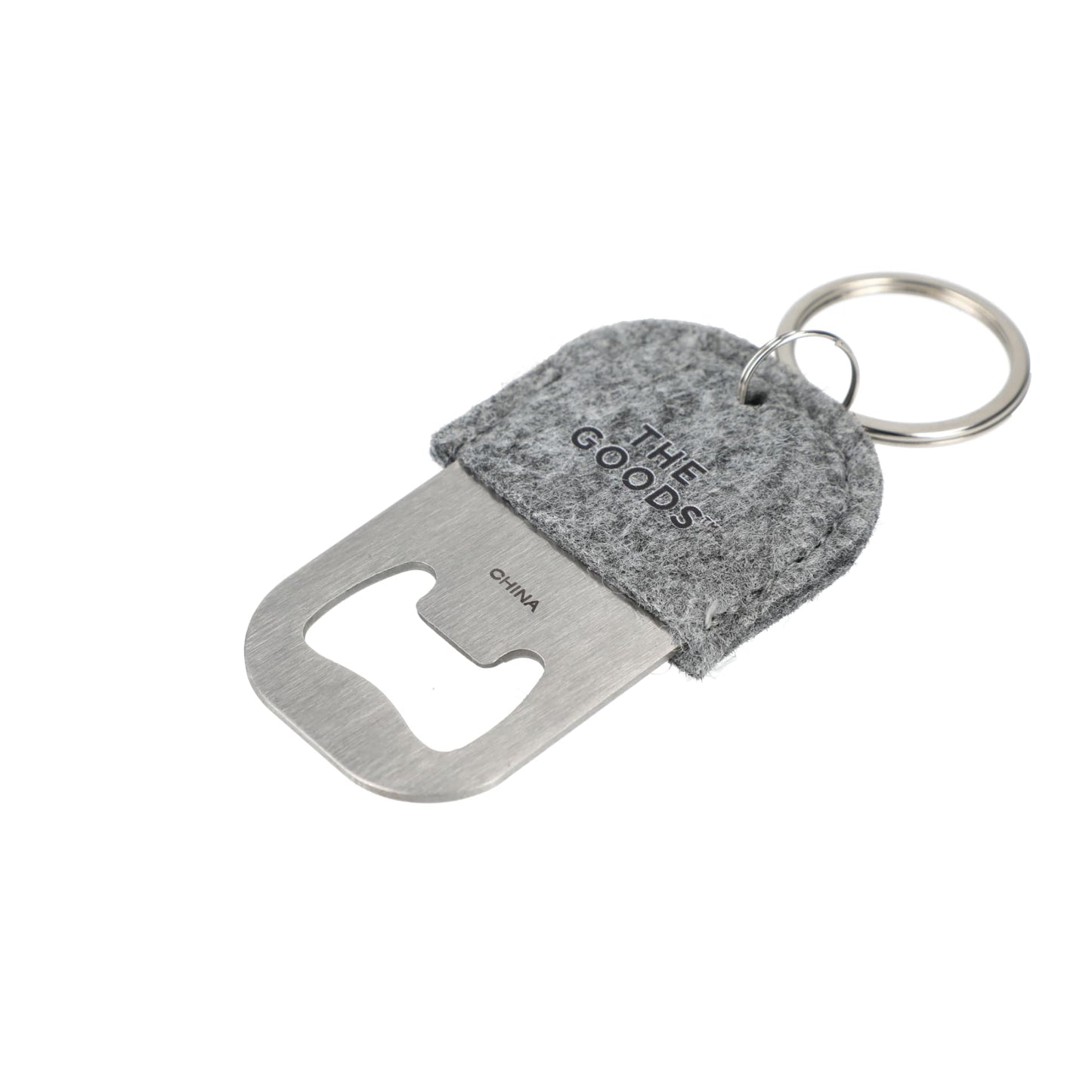 Gray THE GOODS™ Recycled Felt Bottle Opener