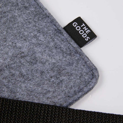 Gray THE GOODS™ Recycled Felt Lanyard Wallet