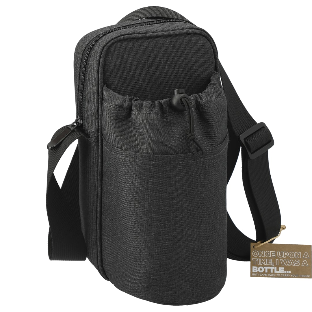 Gray Traver RPET Adjustable Bottle Sling Cooler w/Pouch plain
