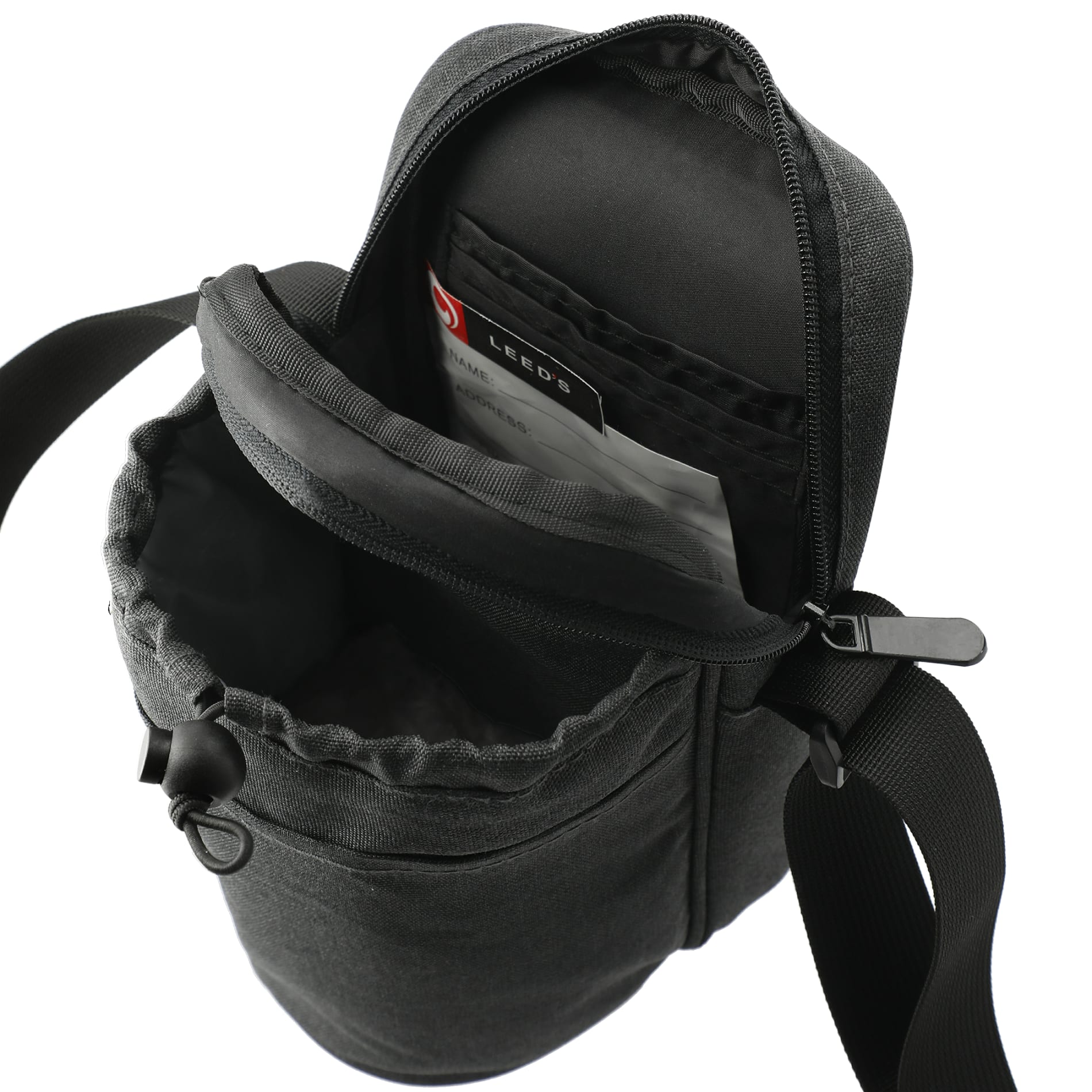 Gray Traver RPET Adjustable Bottle Sling Cooler w/Pouch