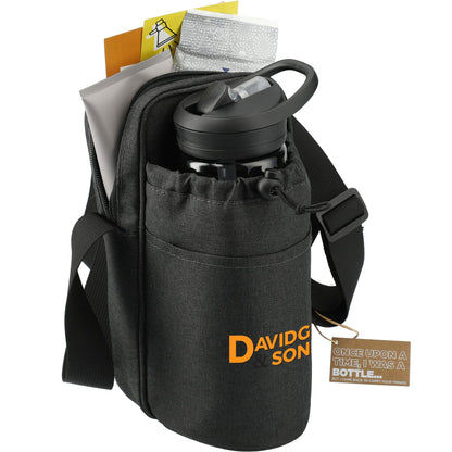 Gray Traver RPET Adjustable Bottle Sling Cooler w/Pouch