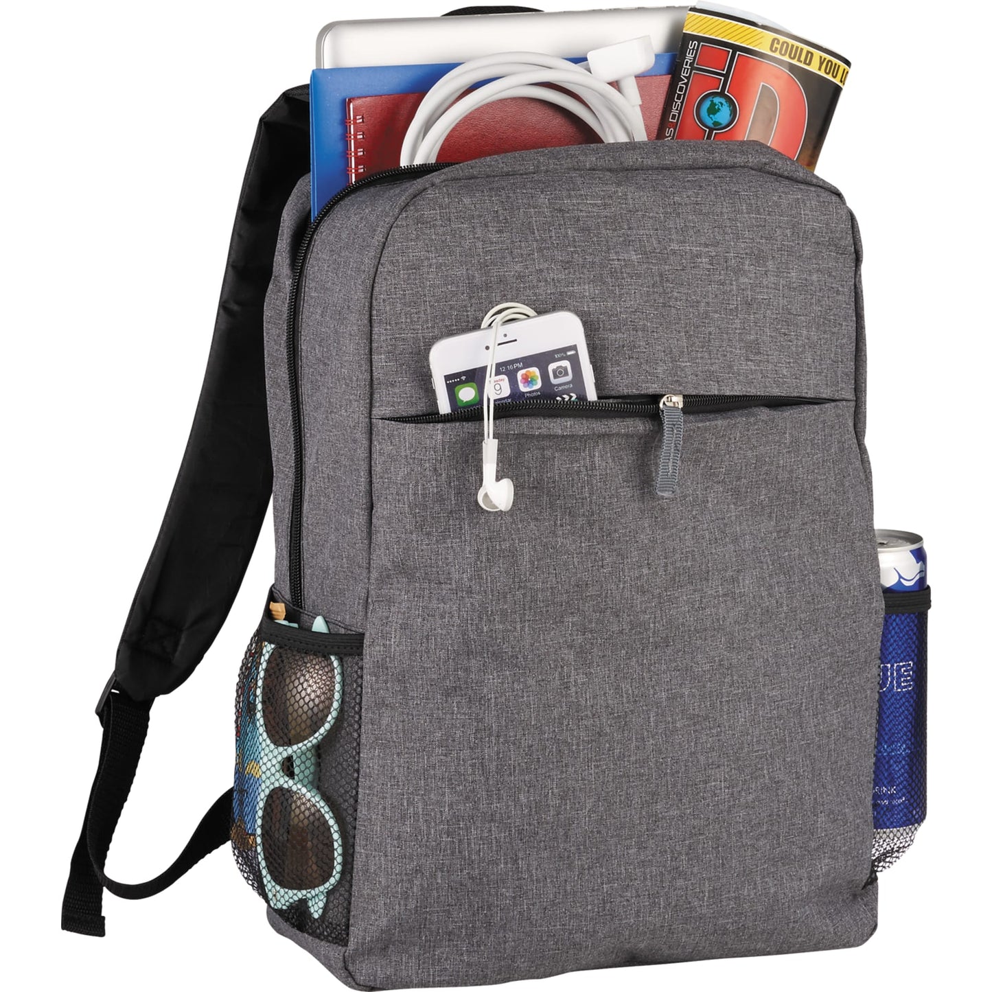 Gray Urban 15" Computer Backpack plain