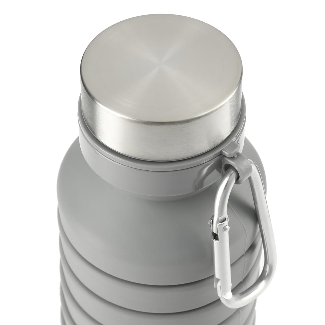 Gray Zigoo Silicone Collapsible Bottle 18oz plain