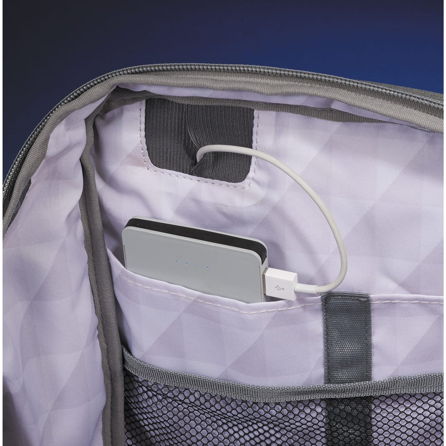 Gray Zoom Grid 15" TSA Computer Backpack