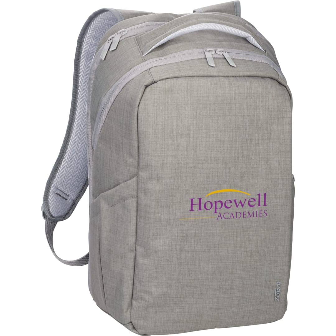 Gray Zoom Grid 15" TSA Computer Backpack
