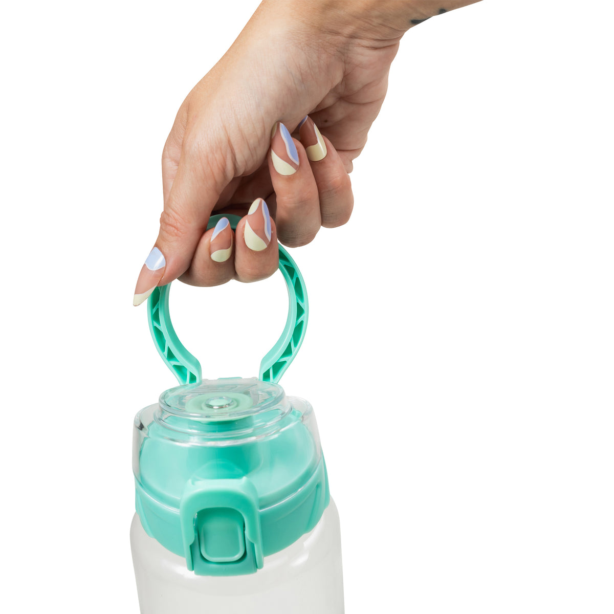 Green Tea Cool Gear® Cylinder Bottle with Halo Lid - 32 Oz.