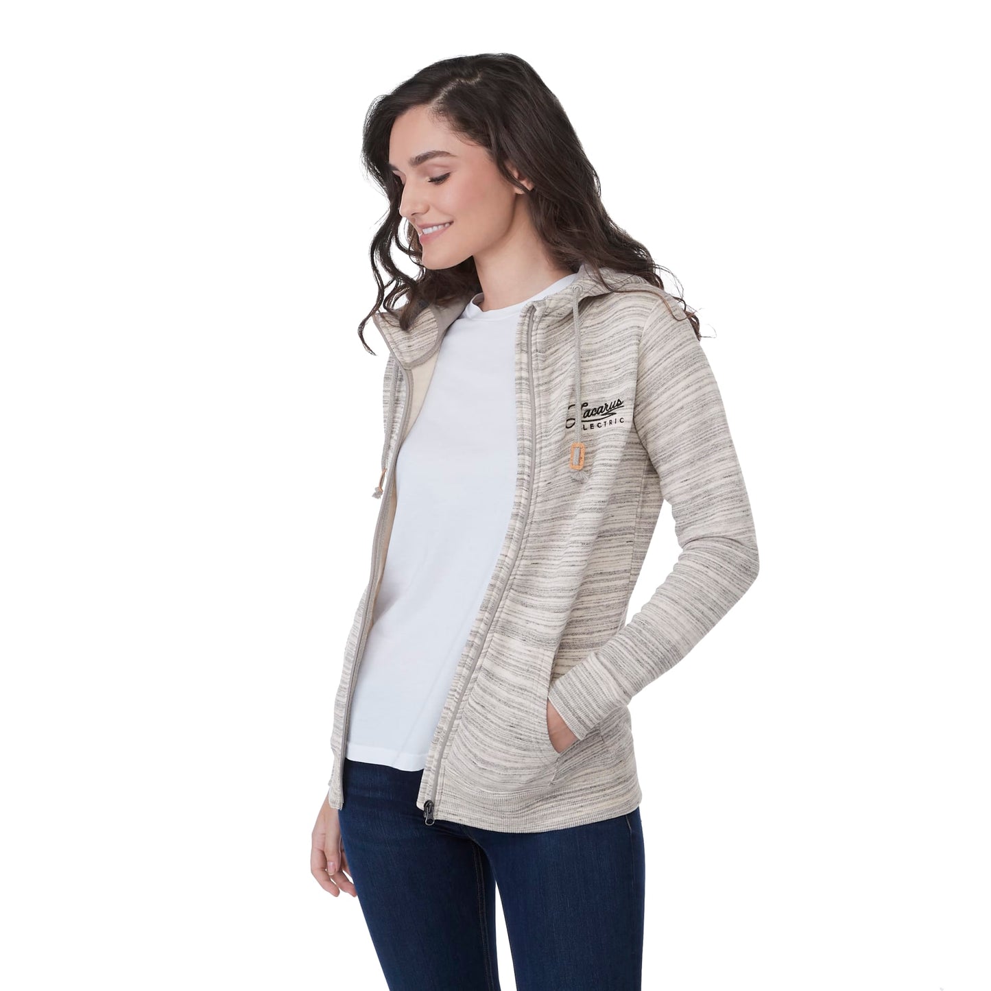 Grey tentree Space Dye Zip Hoodie - Women's